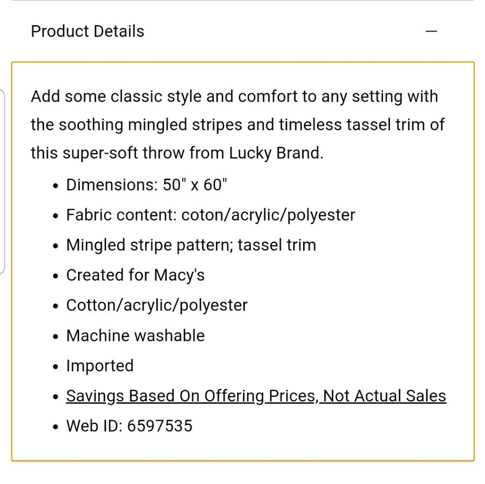 Mingled Stripe Throw, Created for Macy's🧡 - Picture 2 of 4